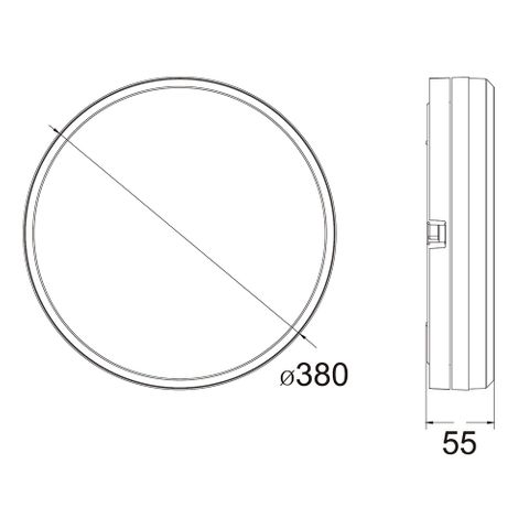 Hector-380 50W IP65 LED Ceiling Light - White
