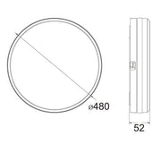 Hector-480 60W IP65 LED Ceiling Light - White