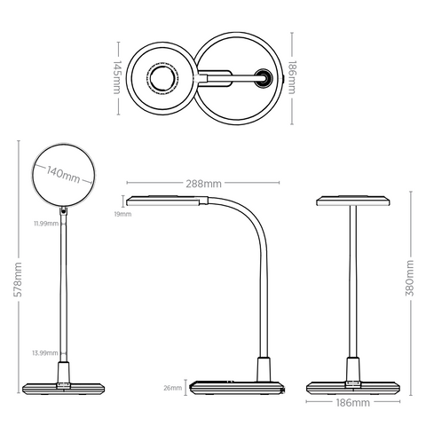 Brad 8w LED Desk Lamp - Black