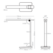 Bruce 10w LED Desk Lamp - White
