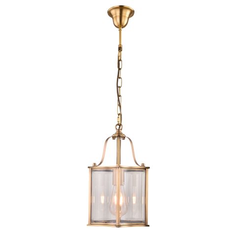 Brentwood Gold Pendant - Small 1 Light E27