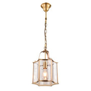 Brentwood Gold Pendant - Small 1 Light E27