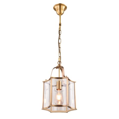 Brentwood Gold Pendant - Small 1 Light E27