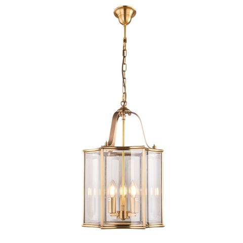 Brentwood Gold Pendant - Medium 3 Light E14