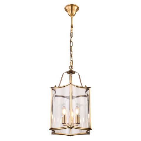 Brentwood Gold Pendant - Medium 3 Light E14