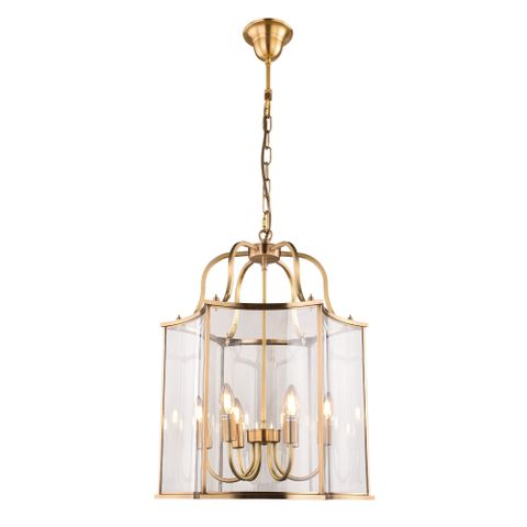 Brentwood Gold Pendant - Large 6 Light E14