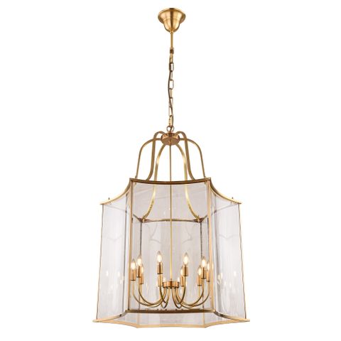 Brentwood Gold Pendant - Extra Large 10 Light E14