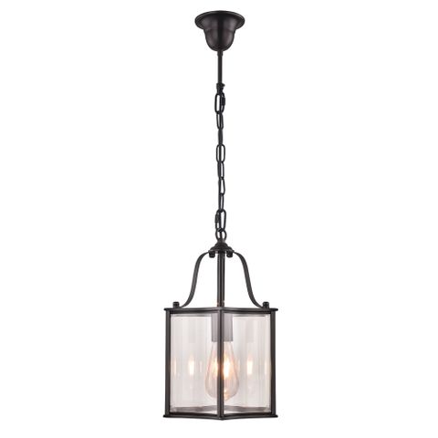 Brentwood Black Pendant - Small 1 Light E27