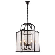 Brentwood Black Pendant - Large 6 Light E14