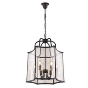 Brentwood Black Pendant - Large 6 Light E14