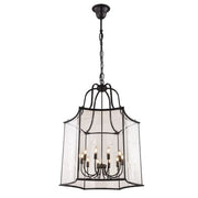 Brentwood Black Pendant - Extra Large 10 Light E14