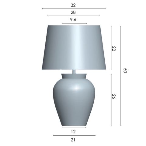 Kash Table Lamp - Grey
