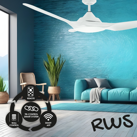 Raven RWS 64 DC Ceiling Fan White