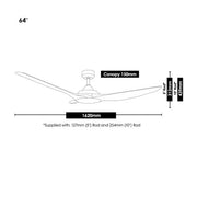 Raven RWS 64 DC Ceiling Fan White