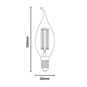 Flame Candle CA35 4w LED Filament - E14 - 2700K