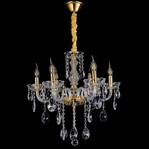 Bromley Crystal Chandelier 6 Light E14
