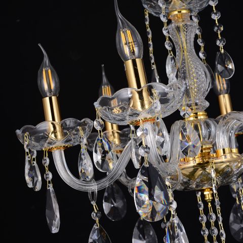 Bromley Crystal Chandelier 6 Light E14