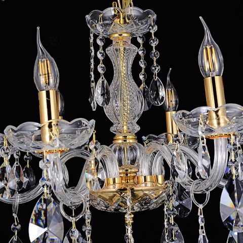 Bromley Crystal Chandelier 6 Light E14