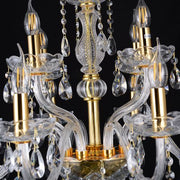 Bromley Crystal Chandelier 8+4 Light E14