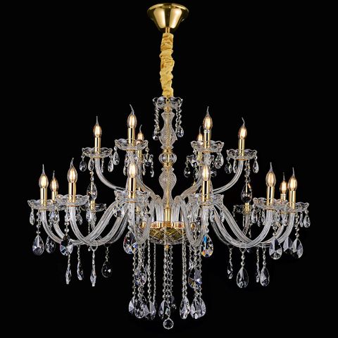 Bromley Crystal Chandelier 12+6 Light E14
