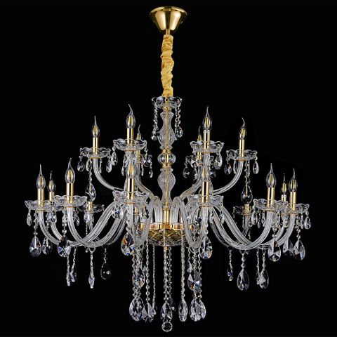 Bromley Crystal Chandelier 12+6 Light E14