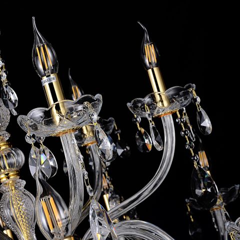 Bromley Crystal Chandelier 12+6 Light E14