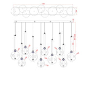 Meteor 10 Light Pendant - Bar