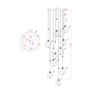 Meteor 10 Light Pendant - Round