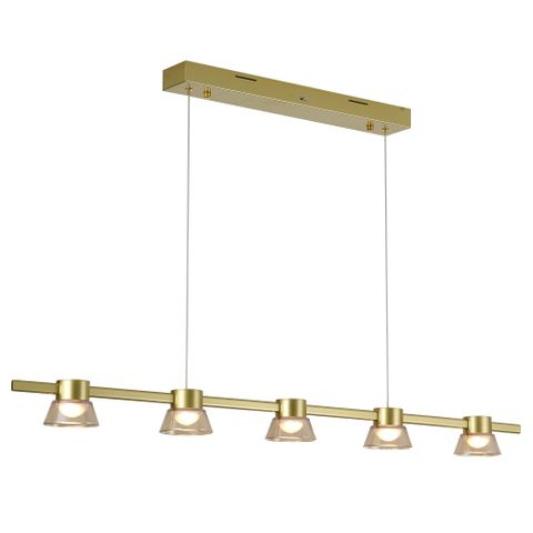 Rocket 1200mm Bar Pendant 25w 3CCT LED Gold