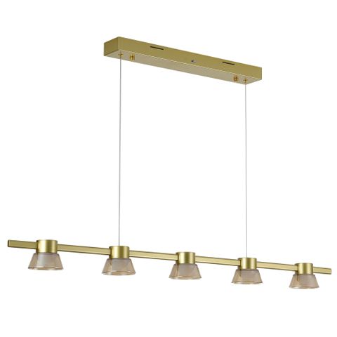 Rocket 1200mm Bar Pendant 25w 3CCT LED Gold