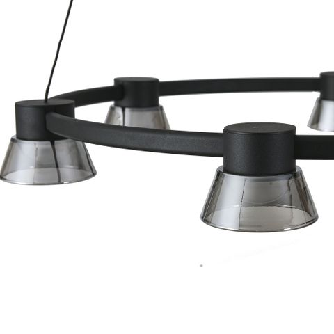 Rocket 600mm Round Pendant 30w 3CCT LED Black