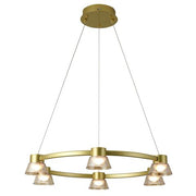 Rocket 600mm Round Pendant 30w 3CCT LED Gold