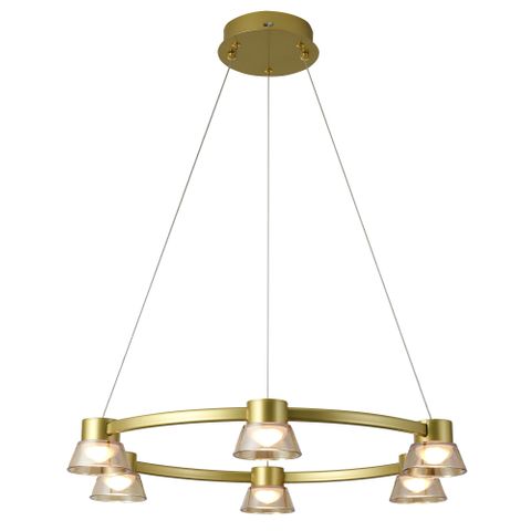 Rocket 600mm Round Pendant 30w 3CCT LED Gold