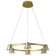 Rocket 600mm Round Pendant 30w 3CCT LED Gold