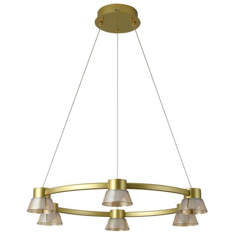 Rocket 600mm Round Pendant 30w 3CCT LED Gold