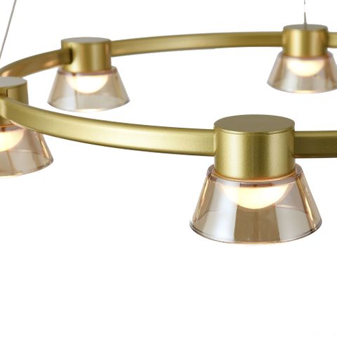Rocket 600mm Round Pendant 30w 3CCT LED Gold
