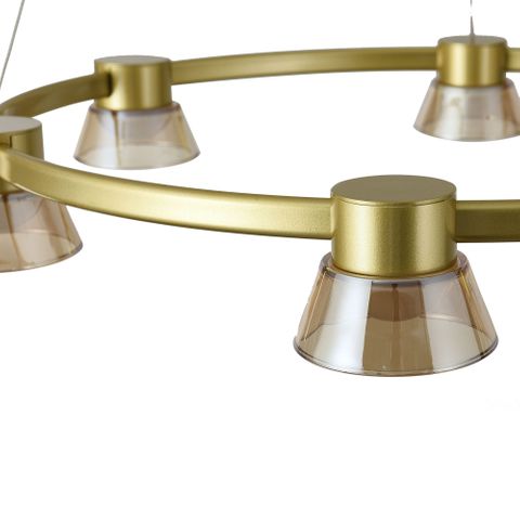 Rocket 600mm Round Pendant 30w 3CCT LED Gold