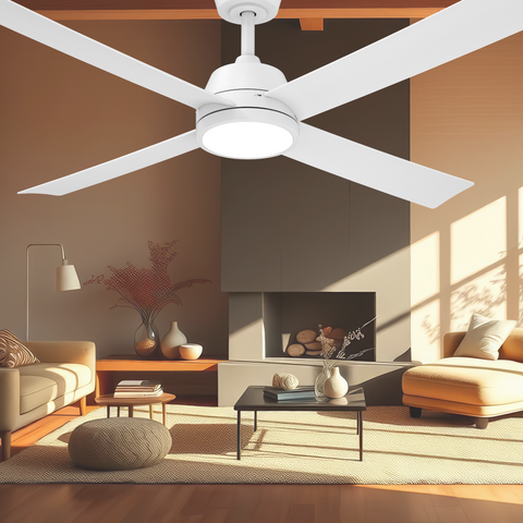 Bronco 52 DC Ceiling Fan - White with Light