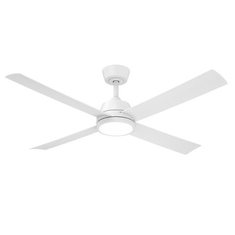 Bronco 52 DC Ceiling Fan - White with Light