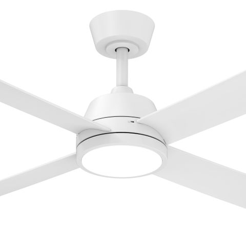 Bronco 52 DC Ceiling Fan - White with Light