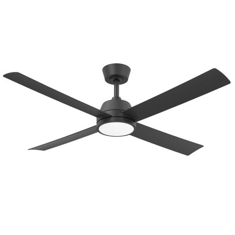 Bronco 52 DC Ceiling Fan - Black with Light