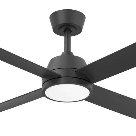Bronco 52 DC Ceiling Fan - Black with Light