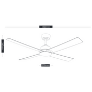 Bronco 52 DC Ceiling Fan - Black with Light
