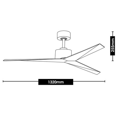 Bronte 52 DC Ceiling Fan White Oak