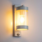 Frenchy White Exterior Wall Light with Sensor