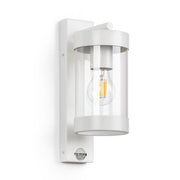 Frenchy White Exterior Wall Light with Sensor