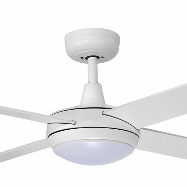 Eco Silent 48 DC Ceiling Fan White with Remote and LED Light