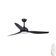 Eco Style 60 DC Ceiling Fan Black with LED Light