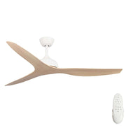 Eco Style 60 DC Ceiling Fan White with Beechwood Blades