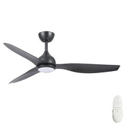 Eco Style 52 DC Ceiling Fan Black with LED Light